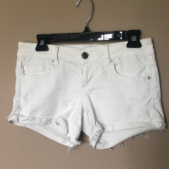 White Denim Shorts - Picture 1 of 2